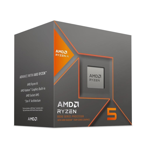 RYZEN 5 8600G 6 Core, 4,30-5.00GHz, 22Mb Cache, 65W,  AM5 Soket, BOX (Kutulu) (Grafik Kart VAR, Fan VAR)
