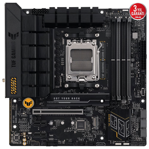 TUF GAMING B650-E WIFI, 4xDDR5, 3x M.2, HDMI, DP, Wi-Fi 6, Bluetooth v5.3, AMD Ryzen 7000 Serisi, AM5 Soket Anakart
