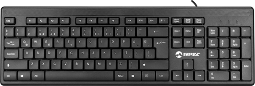 KB-1002, USB Kablolu, Türkçe Q, Standart Klavye (Siyah)
