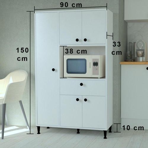 Bergama 90 Cm Kiler Dolabı Beyaz