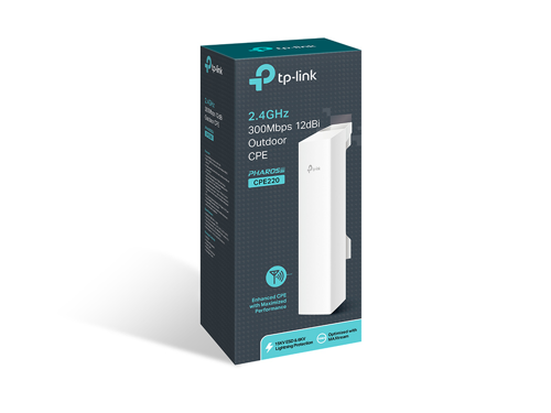 TP-LINK OMADA CPE220, 300Mbps, 2.4Ghz WiFi, 12dbi Anten, 13Km Menzil, Noktadan Noktaya, Dış Mekan, Access Point CPE