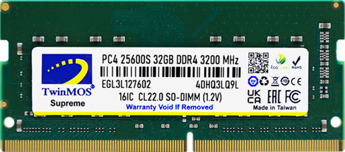 MDD432GB3200N, 32GB, DDR4, 3200MHz, 1.2V Notebook Ram