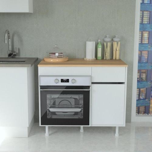 Akpınar Fırın Ve Ocak Çekmeceli Dolap Beyaz