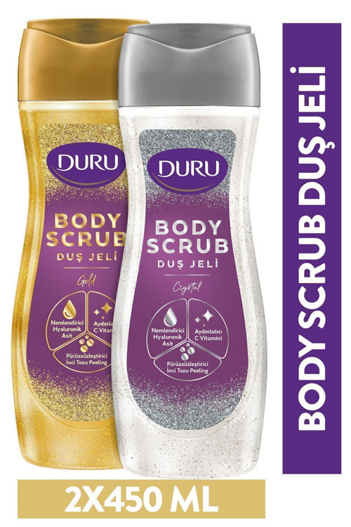 Body Scrub Crystal & Gold Duş Jeli 2x450 Ml İkili Set