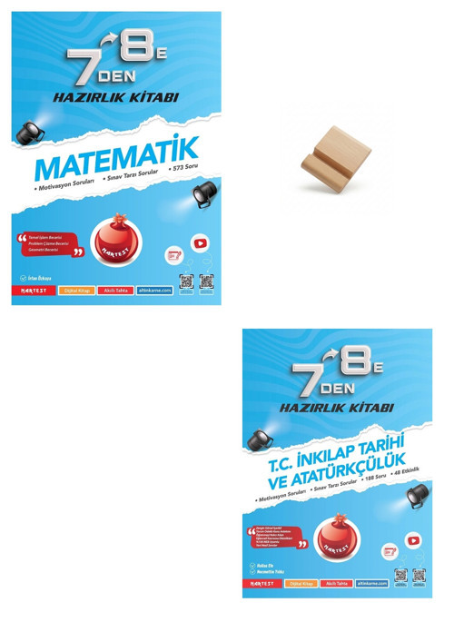 Nartest LGS 7'den 8'e Matematik ve İnkılap Tarihi Hazırlık Kitabı + Telefon Standı