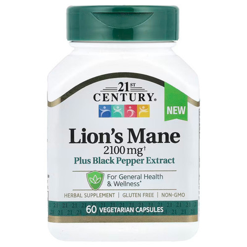 Lion's Mane Mushrooms Brain & Cognitive 2,100 mg 60 Vegetarian Caps
