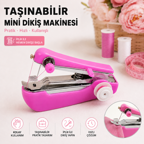 Taşınabilir Mini El Dikiş Makinesi Pratik Ev Tipi Sökük Dikme Aleti Stitch
