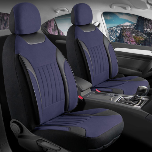 Daewoo Espero Tay Tüyü Oto Koltuk Kılıfı Fermuarlı Ön Arka Set Lacivert Edition
