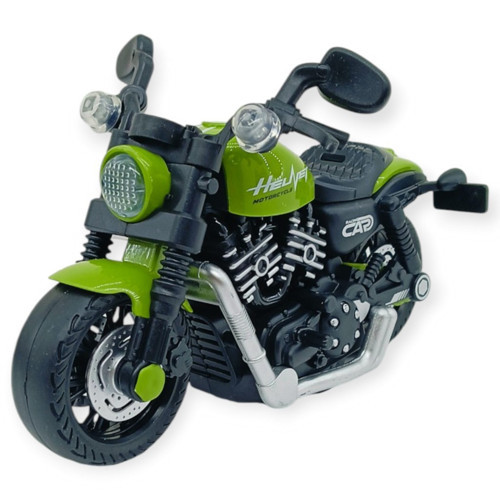 Sürtmeli Işıklı Sesli Chopper Motor Sarı 15cm