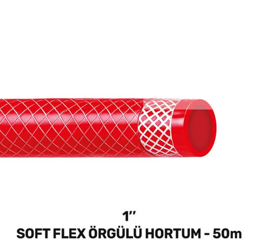 4344 1'' Softflex Örgülü Hortum 50 Metre