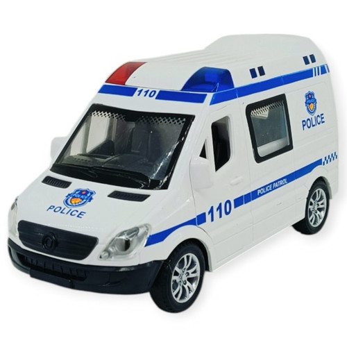Ambulans Arabası Işıklı Sesli Sürtmeli Plastik 15cm