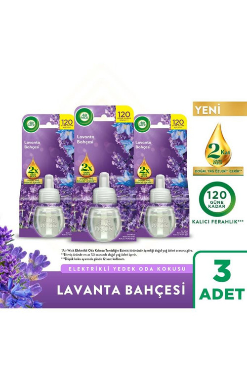 Elektrikli Oda Kokusu Yedek Şişe Lavanta Bahçesi 3x19 ML