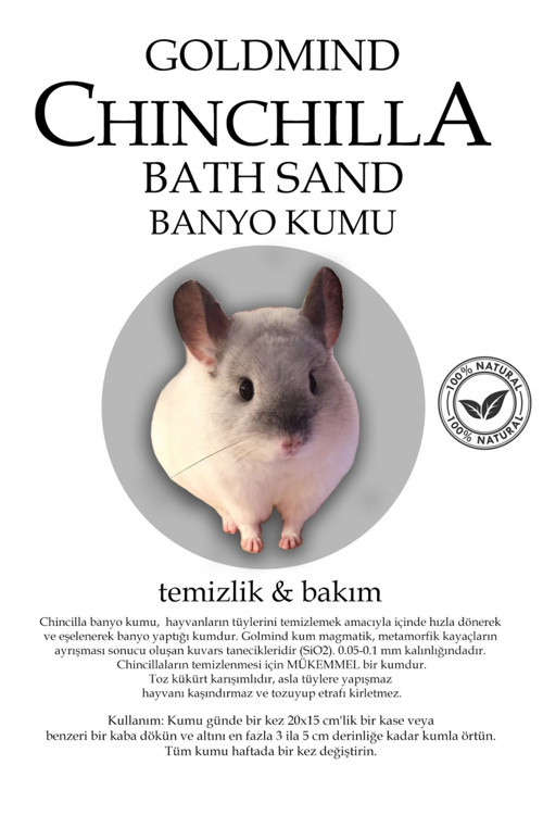 GoldMind 1kg, Chinchilla - Hamster Banyo Kumu, Kemirgen Kumu (1KG)