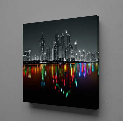 GECENİN YANSIMASI KANVAS TABLO 130x130cm