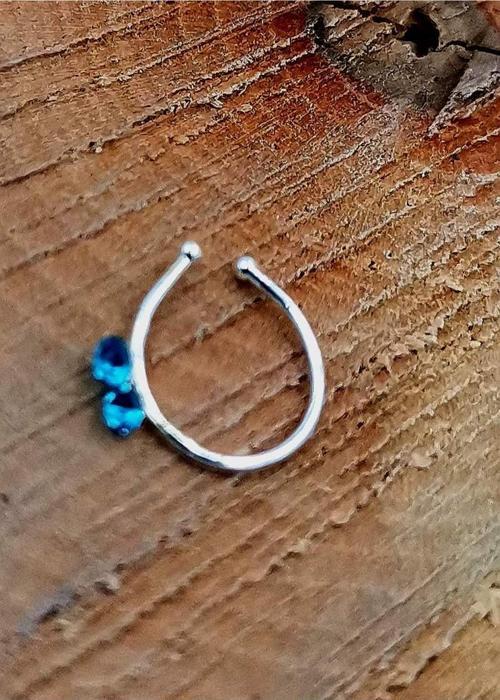 Gümüş Boncuklu Halka Hızma(Delikli Veya Deliksiz Kullanıma Uygundur.)