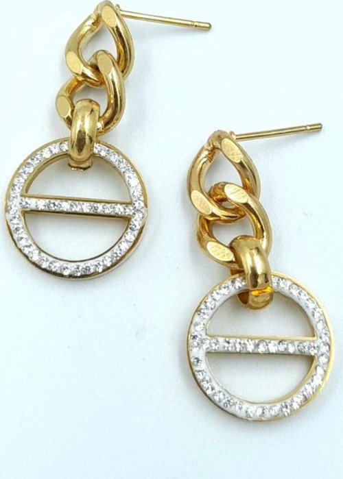 Gold Renk Sallantılı Çelik Küpe