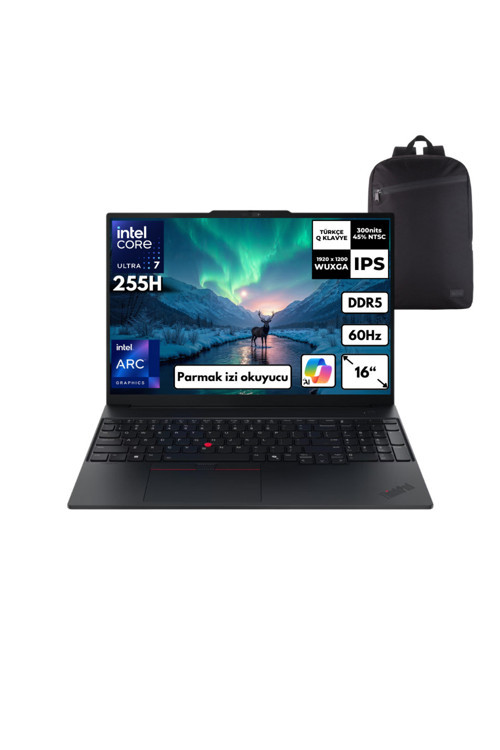 E16 G3 U7-255H 40GB 1 TBSSD Intel Arc Graphics 16" Freedos +S. Çantası 21SR006RTXHMF5