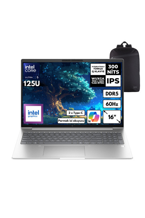 Elitebook 660 G11 Ultra 5-125U 32 GB 4 TB 16" Win 10 Home + S.Çantası 9C075EAHMF92