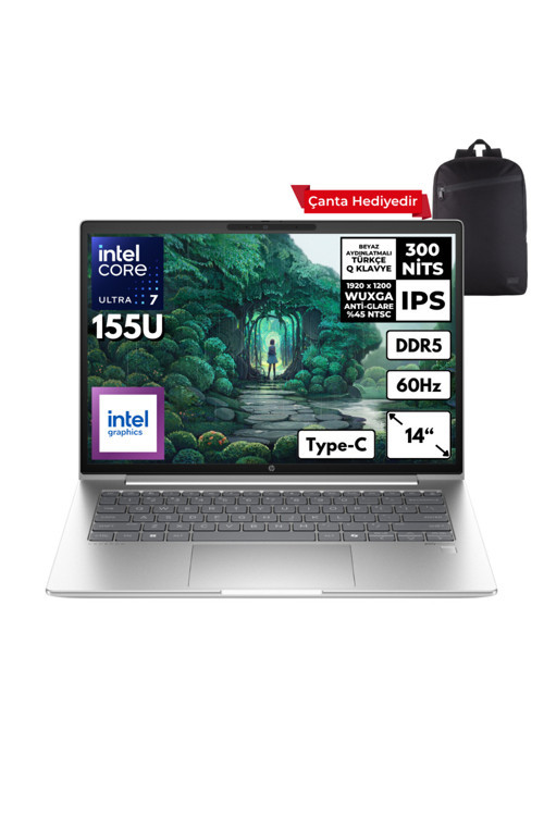 ProBook 440 G11 Ultra 7-155U 16GB 2 TBSSD 14" WUXGA Freedos + Sırt Çantası A22YSEAMF7