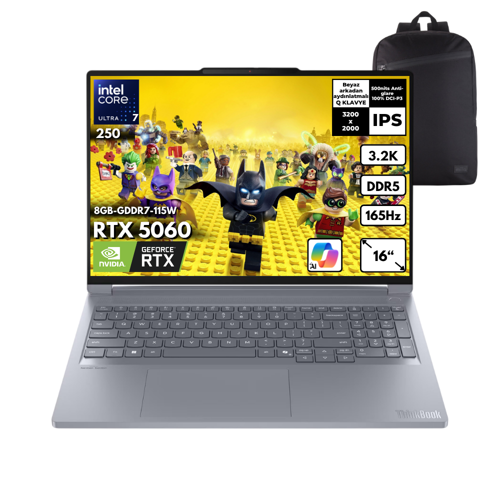 Thinkbook 16P G6 IAX U7-255HX 40GB 1TB RTX5060 115W 16" Win11Pro +S.Çantası 21R0001GTXHMF16
