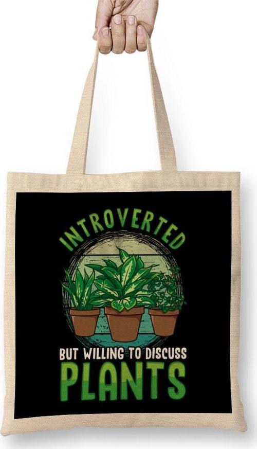 Cute Introverted But Willing To Discuss Plants Bez Çanta Uzun Saplı