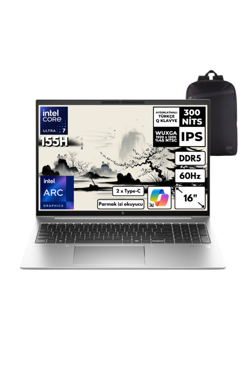 Elitebook 860 G11 Ultra 7-155H 40 GB 4 TB 16" Win 11 Pro + S.Çantası 970P0ETHMF18