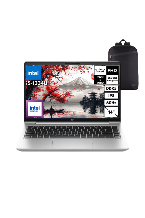 ProBook 440 G10 i5-1334U 64GB 2TB Iris Xe Graphics 14" FHD Freedos +S.Çantası B2PH4ESHMF10