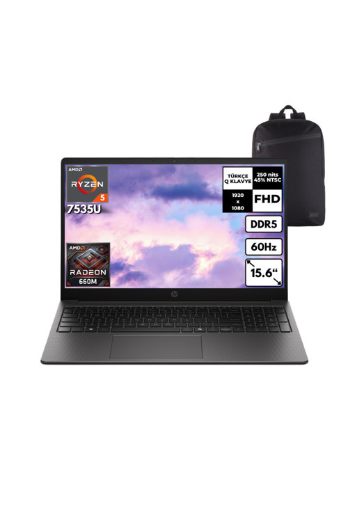 255R Ryzen 5-7535U 16-GBDDR5 4 TBSSD 15.6" Windows 11 Pro + HMF Sırt Çantası D30M3ETHMF31