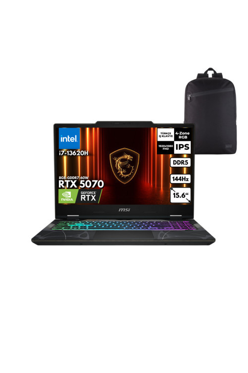 MSI CYBORG 15 i7-13620H 32GB 2 TBSSD RTX5070 15.6" Windows 11 Home + S. Çantası B13WGKG-847XTRHMF37
