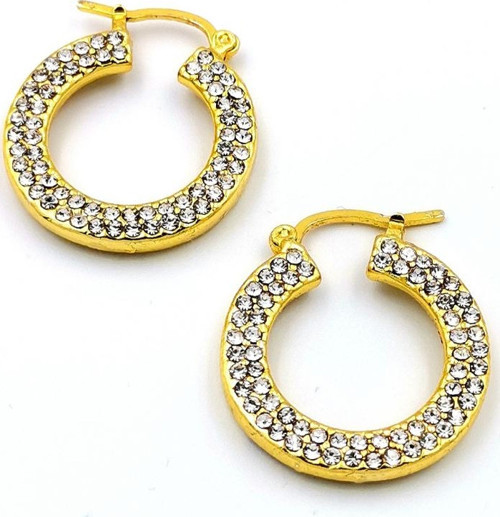 Gold Renk Taşlı Küpe
