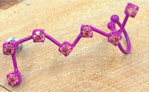 Pembe Taşlı Kulak Aksesuarı