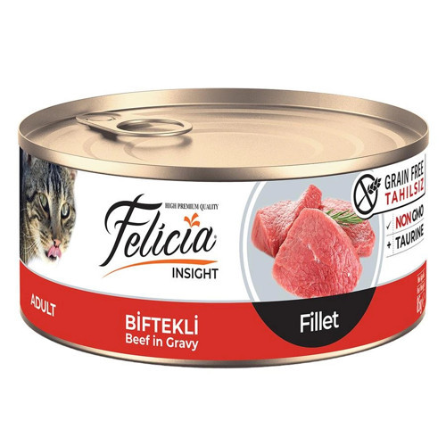 Tahılsız Fileto Biftekli Yetişkin Kedi Konservesi 85gr