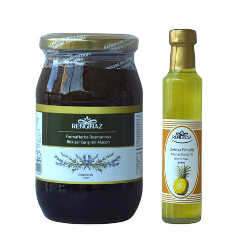 Ananas Sirkesi ve Biberiye Macun İkili Set