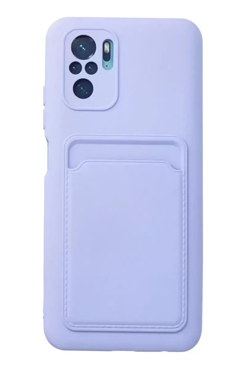 Redmi Note 10S Kılıf Kelvin Kartvizitli Silikon - Lila