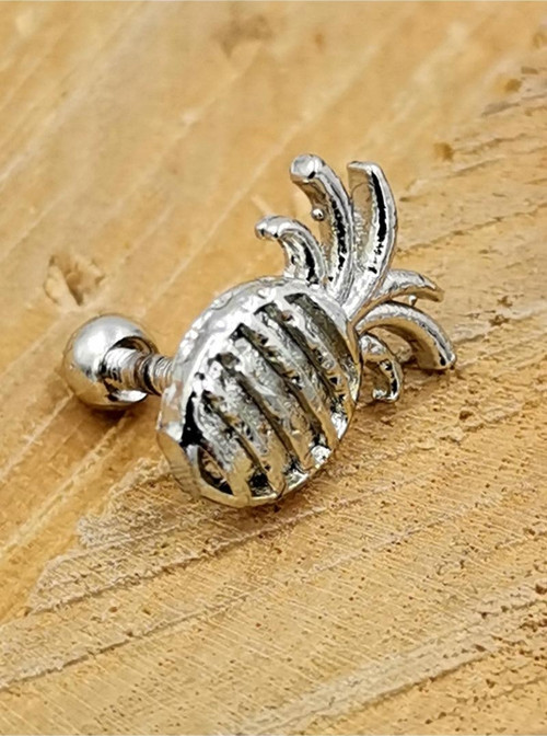 Çelik Zirkon Taşlı Piercing