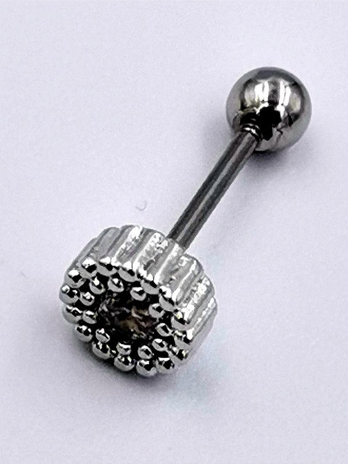 Çelik Zirkon Taşlı Piercing