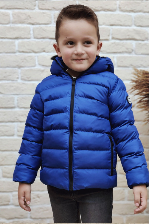 Erkek Ç.Mont Kapüşonlu Polar Astarlı Erkek Çocuk Mont