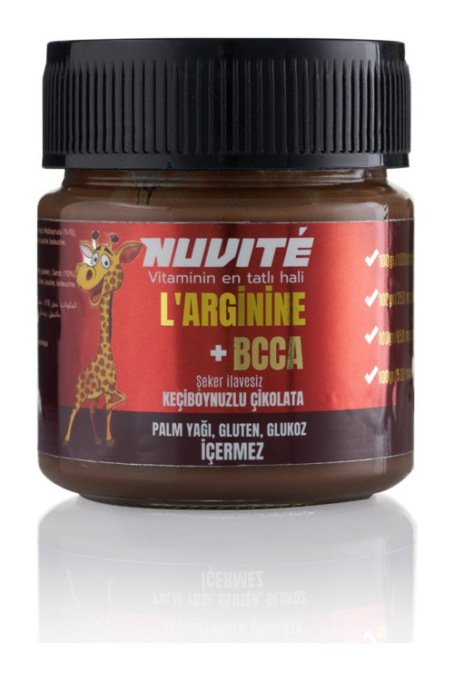L- Arginine + Bcaa 'lı Keçiboynuzlu Şekersiz Vitaminli Çikolata 200GR