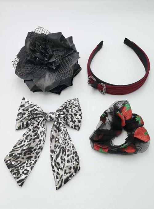 Renkli Desenli Taç Toka Bandana Set