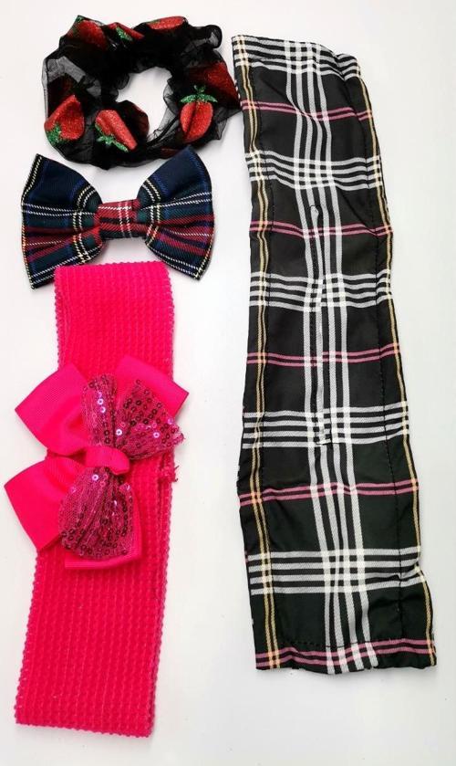 Renkli Desenli Taç Toka Bandana Set