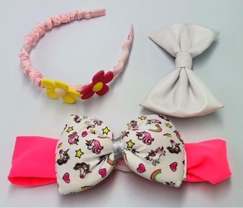 Renkli Desenli Taç Toka Bandana Set