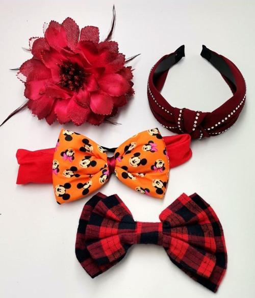 Renkli Desenli Taç Toka Bandana Set