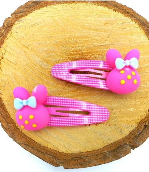 Pembe Renk Figürlü Çıt Çıt Çocuk Tokası