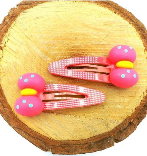 Pembe Renk Figürlü Çıt Çıt Çocuk Tokası