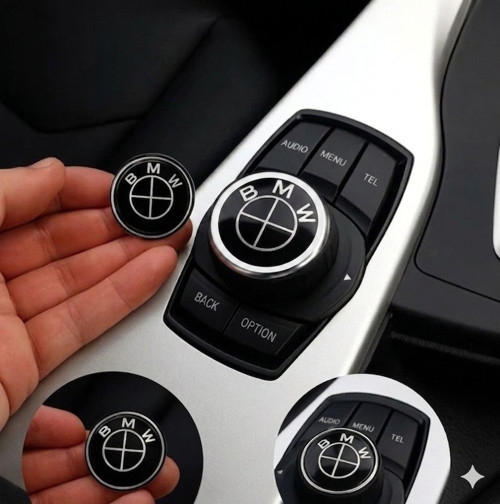 BMW Uyumlu Joystick Konsol Amblem Damla Etiket Siyah 2.9 cm (29 mm) 1 ADET Damla Baskı Epoksi