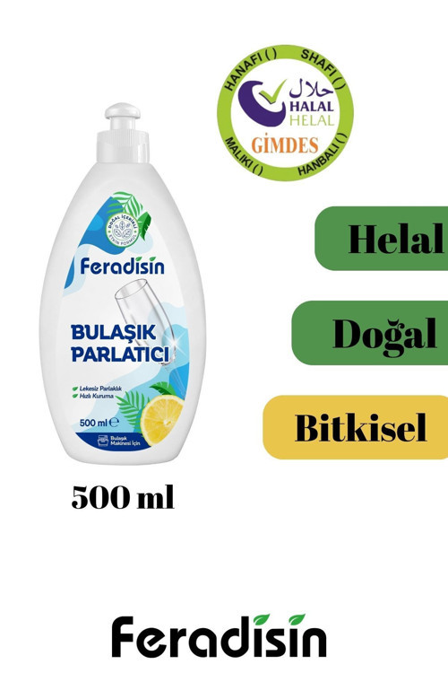 Bitki Özlü Doğal Bulaşık Makinesi Parlatıcı - Gimdes Helal Sertifikalı - 500 ml