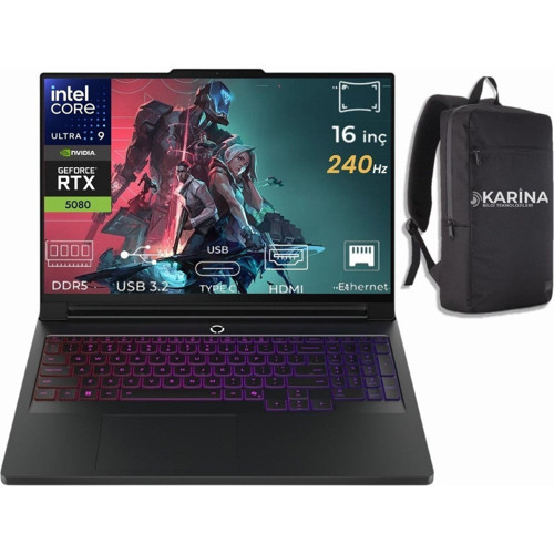 Legion Pro 7 16IAX10H Ultra 9 275HX 83F5004RTR-K06 64GB 2tb RTX5080 16GB W11HOME 16" 240Hz Wqxga Gaming Laptop
