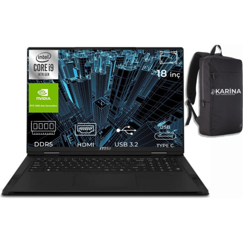 Crosshaır 17 Hx Aı D2XWGKG-017TR Intel Core Ultra 9 275HX 24 GB Ram 512 GB SSD RTX5070 17" Qhd+ 240Hz Windows 11 Home K14