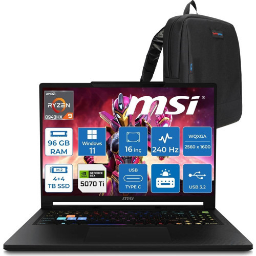 Katana 17 I7-13620H 40 GB 2 Tb SSD 8 GB RTX4070 105W 17.3" 144Hz Windows 11 Pro Taşınabilir Bilgisayar B13VGK-1287XTR K27