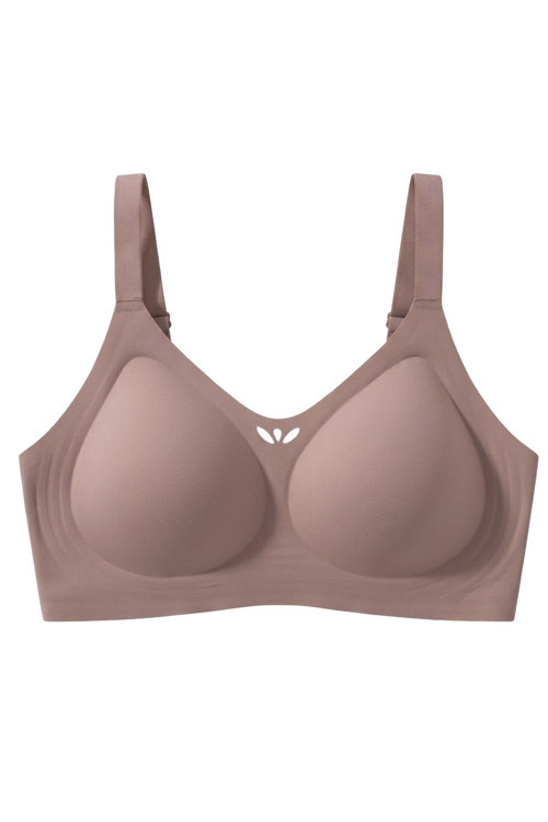 Seamless Bra - Ease | Kahverengi Lazer Kesim Balensiz Dekolteli Dikişsiz Kadın Sütyen